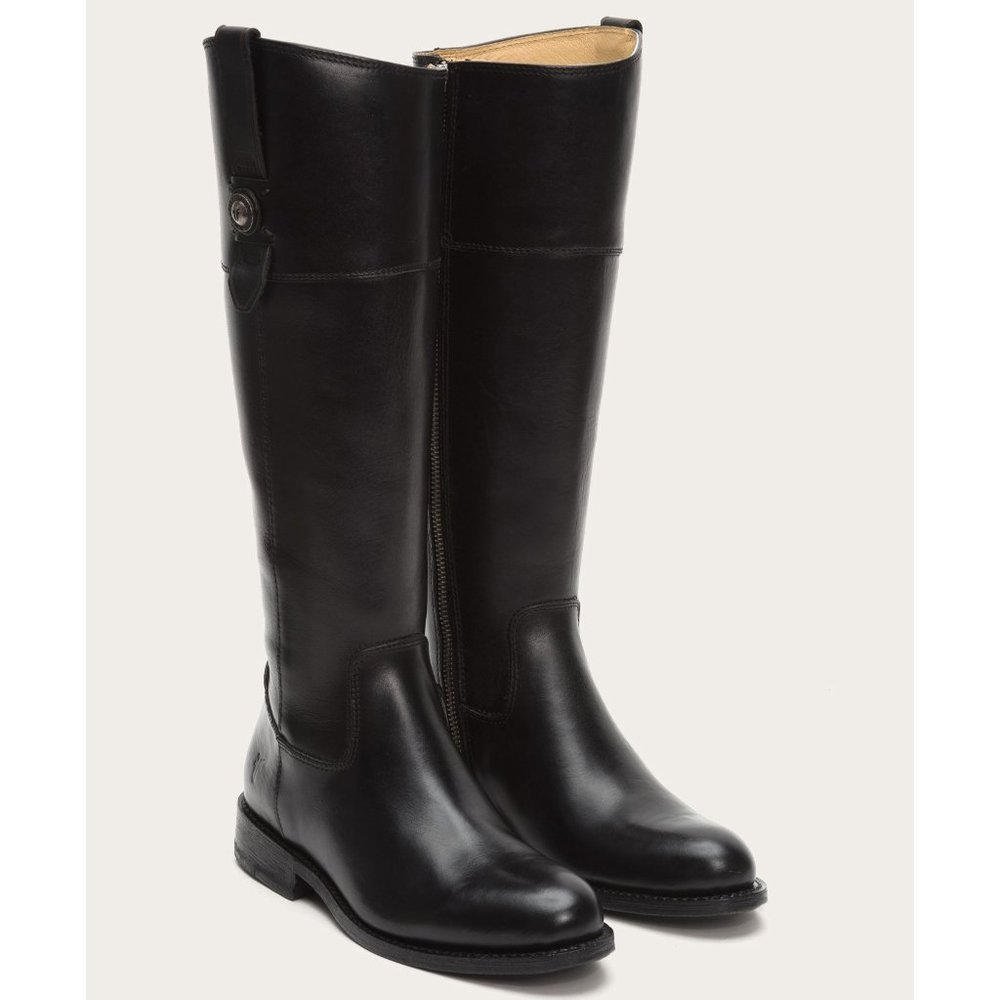 Frye Jayden Button Tall Black Leather Boot 8.5